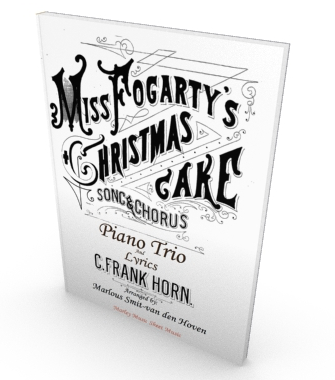 Miss Fogarty's Christmas Cake, sheet music, piano trio, parts and score in PDF. Salon music.