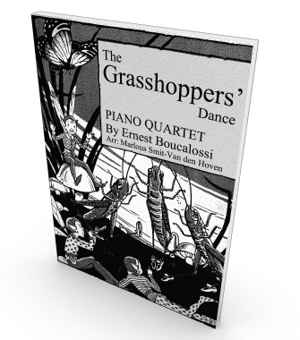 Grasshoppers' Dance, Sheet music for Piano Quartet, Score and Parts in PDF.