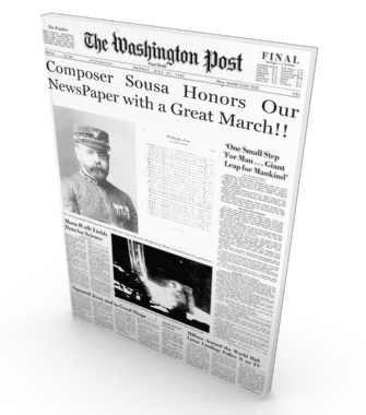 Washington Post March, sheet music for orchestra, score and parts