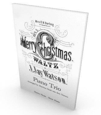 Merry Christmas Waltz, sheet music for piano quartet, salon music