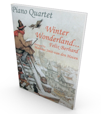 Winter Wonderland, sheet music for piano quartet, parts and score in PDF